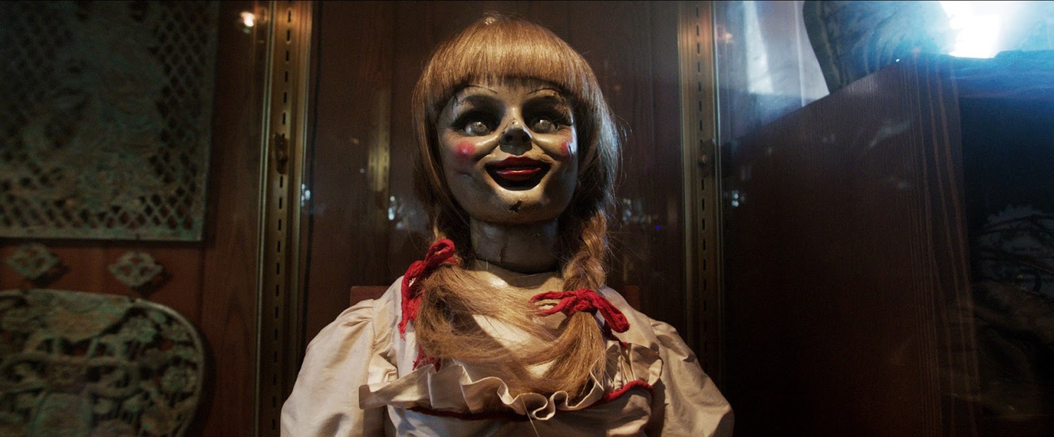the conjuring annabell the doll face glass case