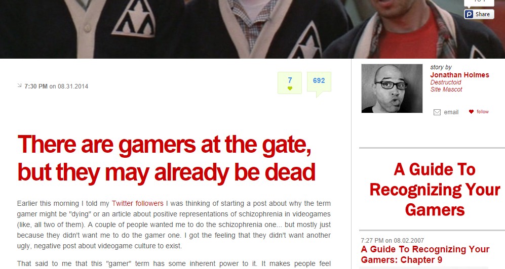 Destructoid Gamer Dead