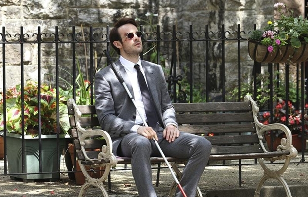 Charlie Cox shooting the 'Daredevil' TV series
