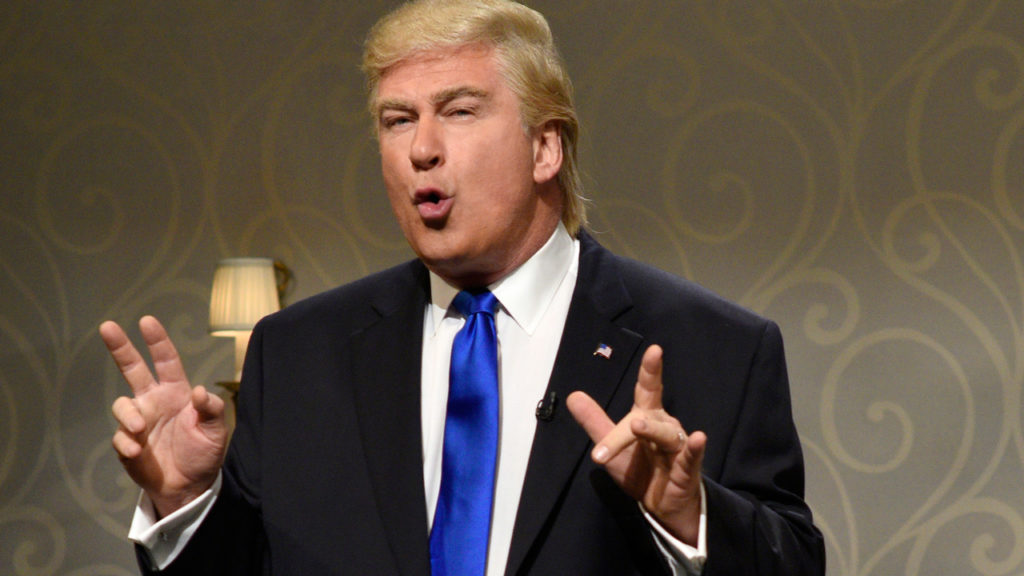 SATURDAY NIGHT LIVE -- "Benedict Cumberbatch" Episode 1709 -- Pictured: Alec Baldwin as Republican Presidential Candidate Donald Trump during the "Hillary Clinton / Donald Trump Cold Open" sketch on November 5, 2016 -- (Photo by: Dana Edelson/NBC/NBCU Photo Bank via Getty Images)