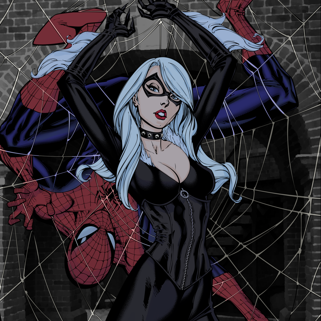 Кошка паук комиксы. Чёрная кошка Marvel Spider man. Серебряный Соболь человек паук 1994.