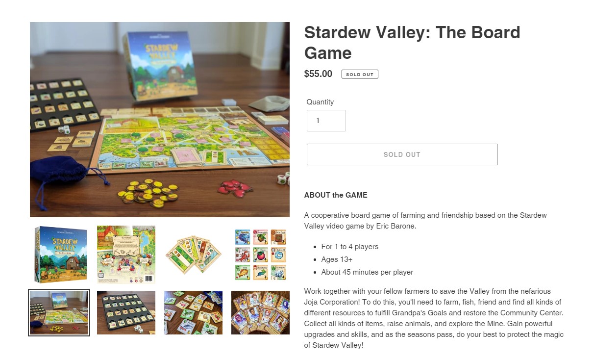 stardew valley board game tabletop simulator