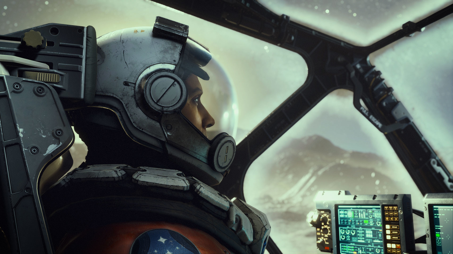 Bethesda Game Studios yapımı Starfield oyunundan bir gemi kaptanı