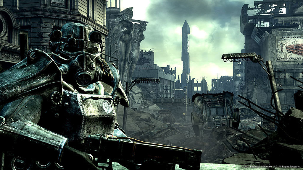 Bethesda Game Studios yapımı Fallout 3 oyununun tanıtım videosundan bir görsel