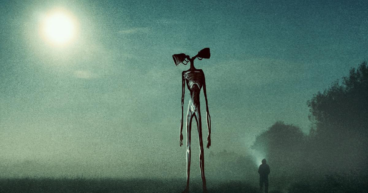 Sanatçı Trevor Henderson tarafından üretilen Sirenhead creepypasta karakteri.