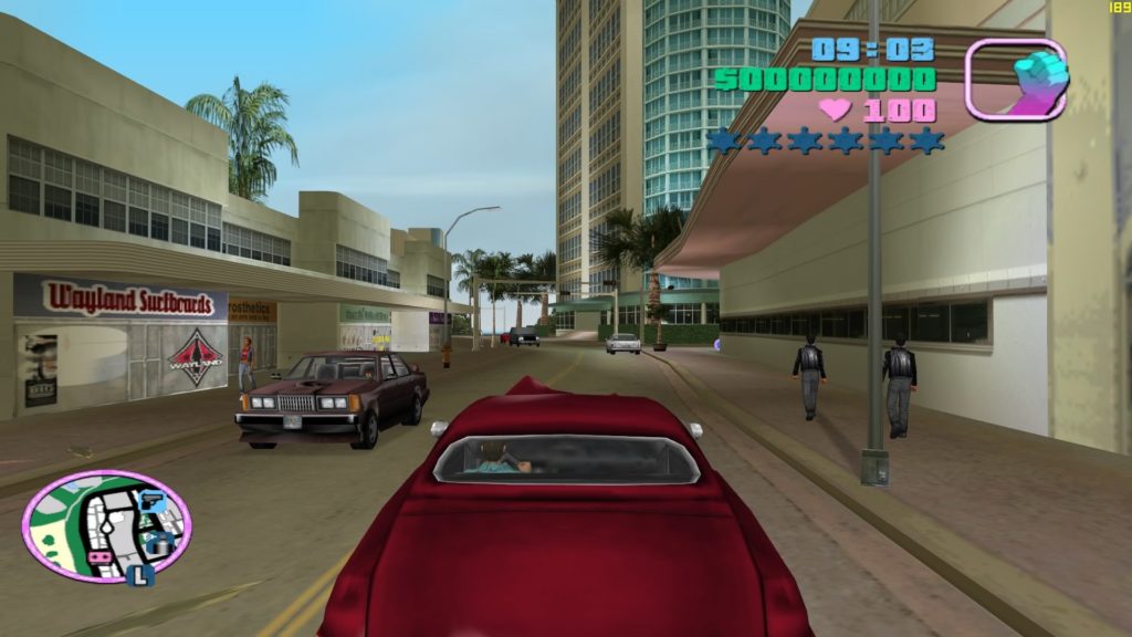 Rockstar Games yapımı GTA Vice City oyunundan bir görsel.
