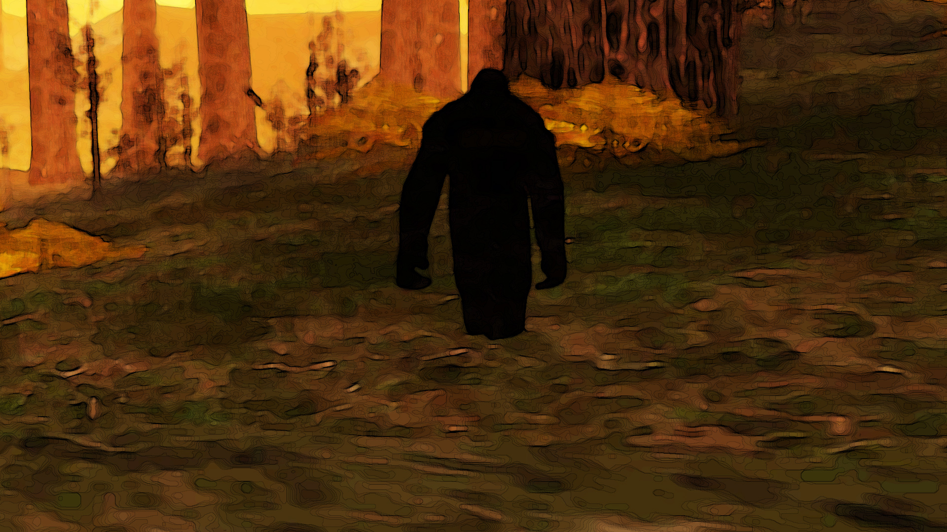 Rockstar Games yapımı GTA San Andreas oyununda dolaştığı söylenen Kocaayak hakkında ileri sürülen kanıt görsellerinden bir tanesi.