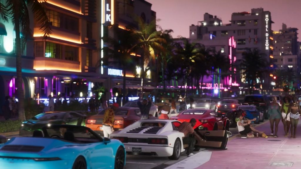 Rockstar Games yapımı GTA 6 trailerı içinden bir Vice City şehri görseli