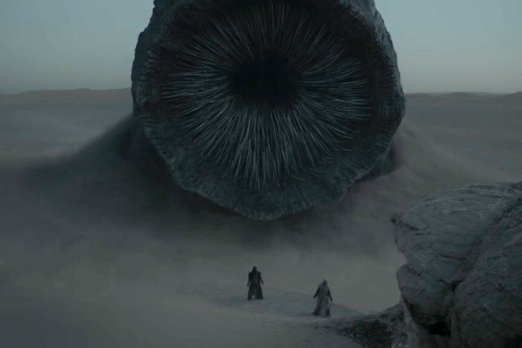 Dune filminden kum solucanının bulunduğu bir görsel.