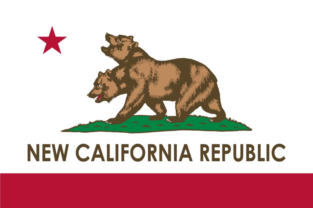 Fallout dünyasındaki New California Republic yani Yeni Kaliforniya Cumhuriyeti bayrağı, iki kafalı ayı.