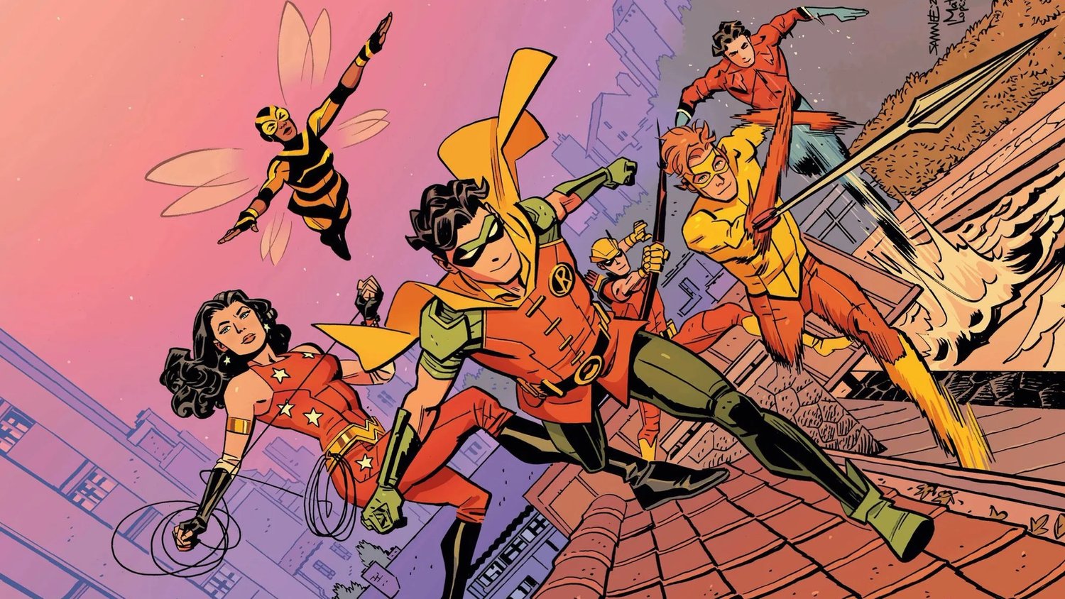 teen titans robin beast boy wally west
