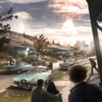 Bethesda Game Studios tarafından geliştirilip Bethesda Softworks tarafından yayınlanan Fallout 4 oyunu için yapılan bir sanat görseli.