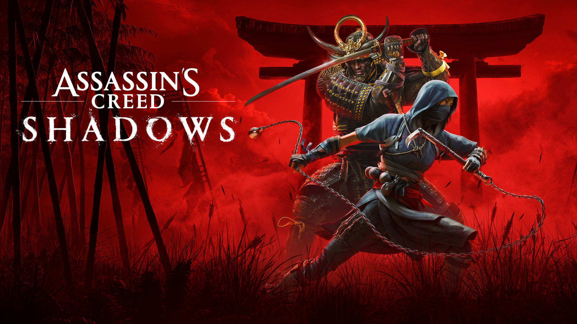 Ubisoft yapımı Assasin's Creed Shadows oyununun kapak görseli.